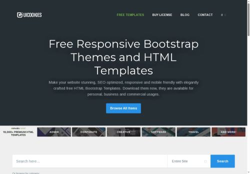 Responsive HTML & Bootstrap Website Templates - uiCookies