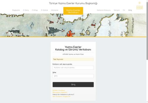 Giriş - TÜRKİYE YAZMA ESERLER KURUMU BAŞKANLIĞI