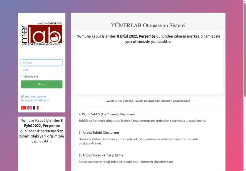 Giriş - YÜMERLAB