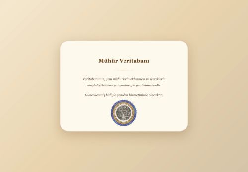 Güncelleme - Mühür Veritabanı