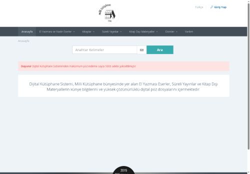 Anasayfa | Milli Kütüphane