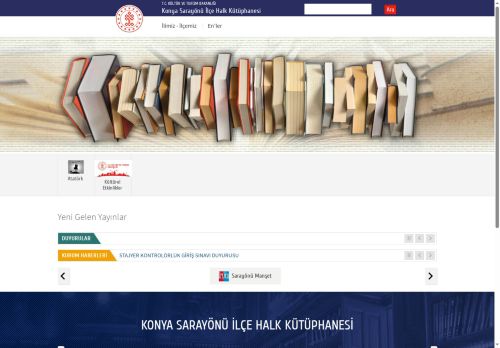 T.C. Kültür ve Turizm Bakanlığı - Konya Sarayönü İlçe Halk Kütüphanesi