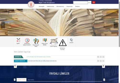 T.C. Kültür ve Turizm Bakanlığı - Niğde İl Halk Kütüphanesi