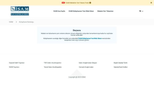 İSAM Kütüphanesinde Ara / Search in İSAM Library