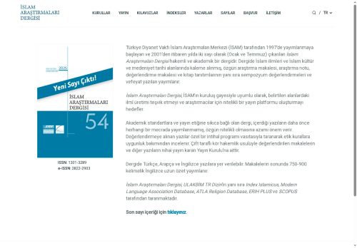İslam Araştırmaları Dergisi - İSAD