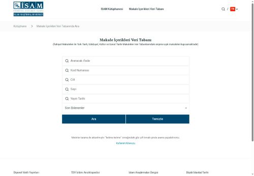 İSAM Kütüphanesi’nde Ara 🔎