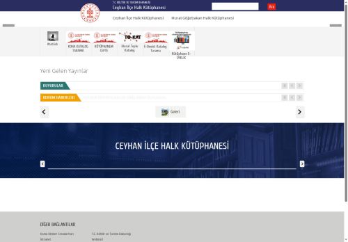 T.C. Kültür ve Turizm Bakanlığı - Ceyhan İlçe Halk Kütüphanesi