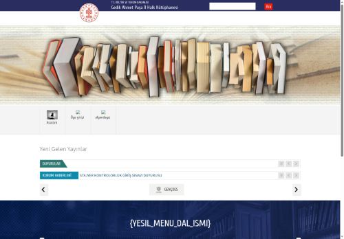 T.C. Kültür ve Turizm Bakanlığı - Gedik Ahmet Paşa İl Halk Kütüphanesi