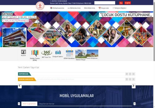 T.C. Kültür ve Turizm Bakanlığı - Batman Şehit Şenay Aybüke Yalçın İl Halk Kütüphanesi