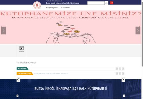 T.C. Kültür ve Turizm Bakanlığı - Bursa İnegöl İshakpaşa İlçe Halk Kütüphanesi