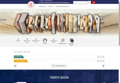 T.C. Kültür ve Turizm Bakanlığı - Çanakkale Mehmet Akif Ersoy İl Halk Kütüphanesi