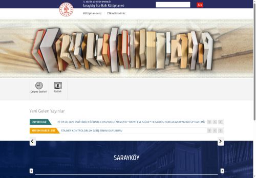 T.C. Kültür ve Turizm Bakanlığı - Sarayköy İlçe Halk Kütüphanesi
