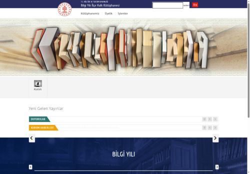 T.C. Kültür ve Turizm Bakanlığı - Bilgi Yılı İlçe Halk Kütüphanesi