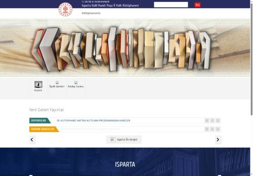 T.C. Kültür ve Turizm Bakanlığı - Isparta Halil Hamit Paşa İl Halk Kütüphanesi