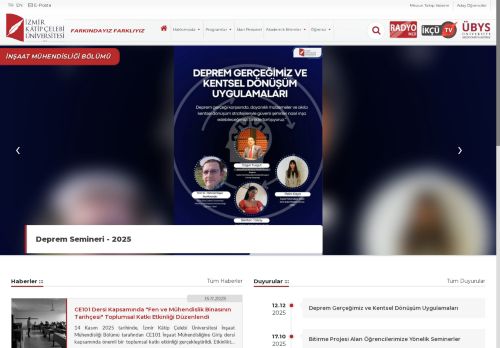 İnşaat Mühendisliği Bölümü