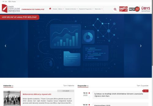 Veri Bilimi ve Analitiği Bölümü