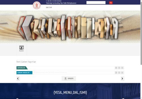 T.C. Kültür ve Turizm Bakanlığı - Tekirdağ Çerkezköy İlçe Halk Kütüphanesi