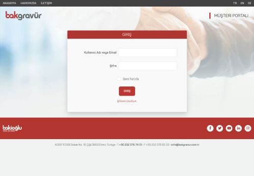 BakGravurCustomerWeb - BAK GRAVUR CUSTOMER PORTAL
