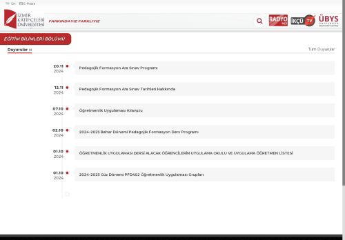 Eğitim Bilimleri Bölümü