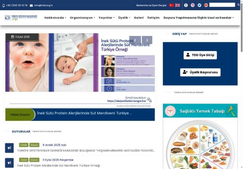 TDD - Türkiye Diyetisyenler Derneği