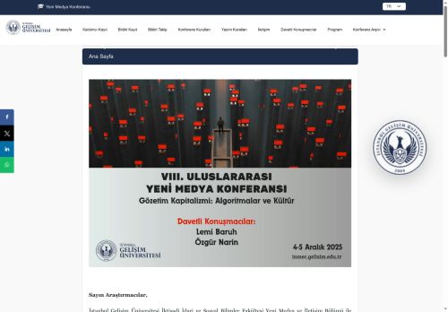 Ana Sayfa - İGÜ - Yeni Medya Konferansı