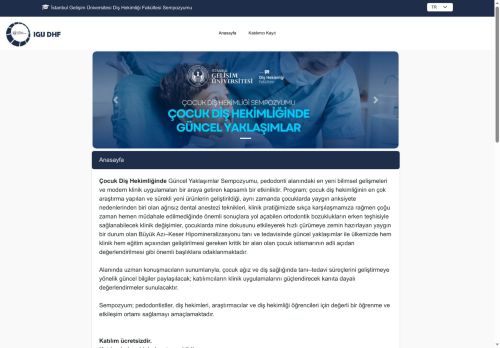 Anasayfa - İGÜ - İstanbul Gelişim Üniversitesi Diş Hekimliği Fakültesi Sempozyumu