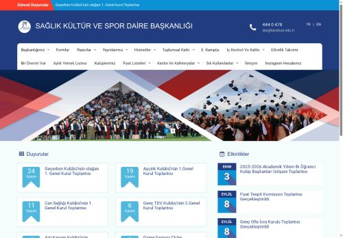 SAĞLIK KÜLTÜR VE SPOR DAİRE BAŞKANLIĞI