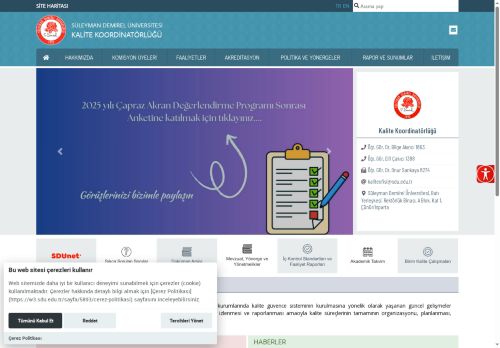 Süleyman Demirel Üniversitesi - Dokümanlar - Kalite Koordinatörlüğü