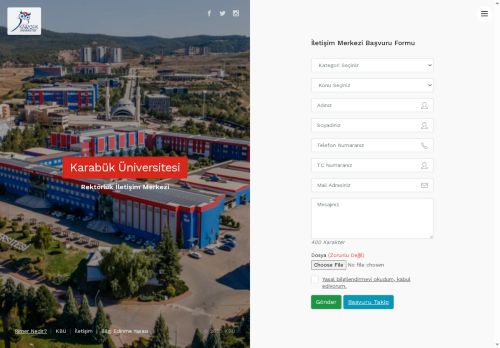 Karabük Üniversitesi Rektörlük İletişim Merkezi