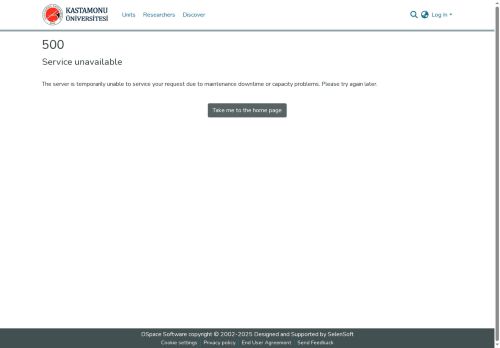 Kastamonu University DSpace Openaccess Platformu :: Home