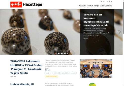 Üniversitemiz, UI GreenMetric 2025 Dünya sıralamasında 183. sıraya yükseldi - Gazete Hacettepe - Haberler