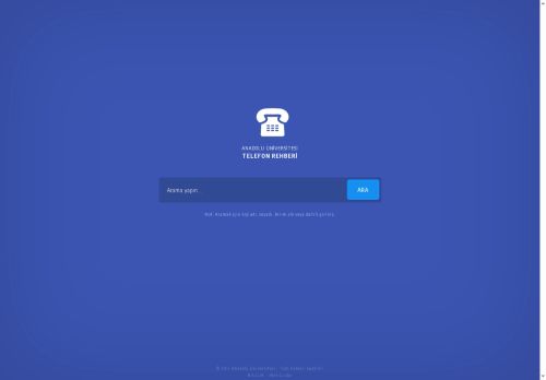 Telefon Rehberi | Anadolu Üniversitesi