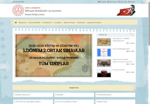 Mihraplı Abdulkadir Can Anadolu İmam Hatip Lisesi - BURSA / OSMANGAZİ