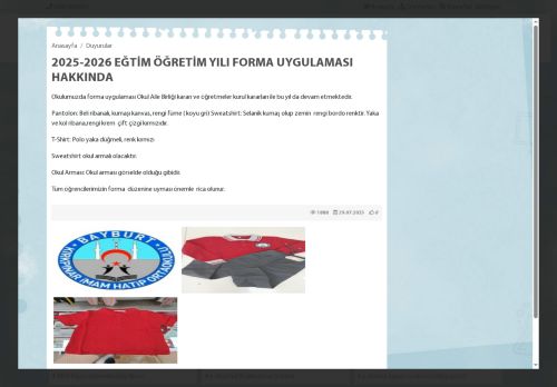 Kırkpınar İmam Hatip Ortaokulu - BAYBURT / MERKEZ