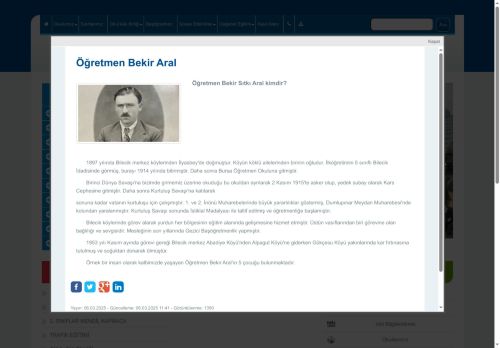 Öğretmen Bekir Aral İlkokulu - BİLECİK / BOZÜYÜK