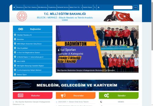 Bilecik Mesleki ve Teknik Anadolu Lisesi - BİLECİK / MERKEZ