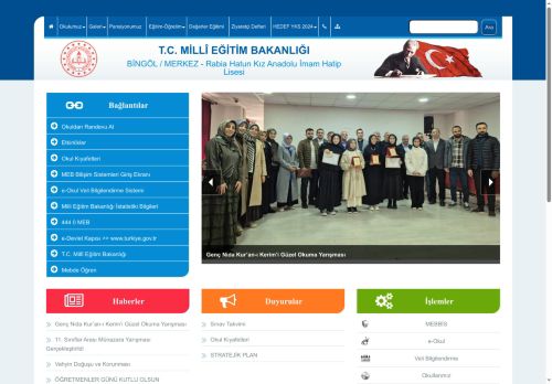 Rabia Hatun Kız Anadolu İmam Hatip Lisesi - BİNGÖL / MERKEZ