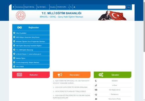 Genç Halk Eğitimi Merkezi - BİNGÖL / GENÇ