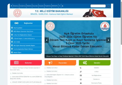 Karlıova Halk Eğitimi Merkezi - BİNGÖL / KARLIOVA