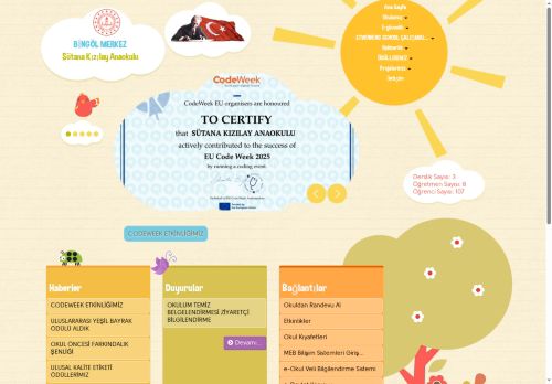 Sütana Kızılay Anaokulu - BİNGÖL / MERKEZ