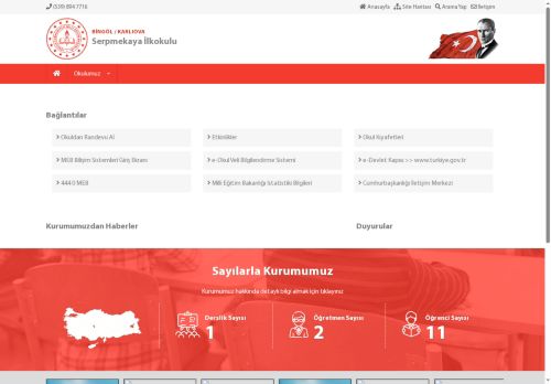 Serpmekaya İlkokulu - BİNGÖL / KARLIOVA