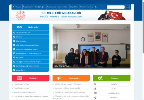 Atatürk Anadolu Lisesi - BİNGÖL / MERKEZ