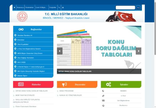 Yeşilyurt Anadolu Lisesi - BİNGÖL / MERKEZ