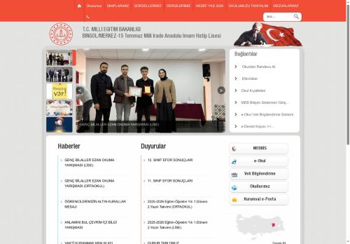 15 Temmuz Milli İrade Anadolu İmam Hatip Lisesi - BİNGÖL / MERKEZ