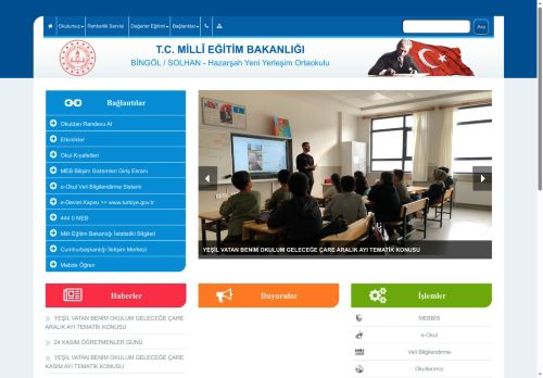 Hazarşah Yeni Yerleşim Ortaokulu - BİNGÖL / SOLHAN