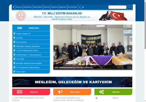 Öğretmen Hüseyin Artunç Mesleki ve Teknik Anadolu Lisesi - BİNGÖL / SOLHAN
