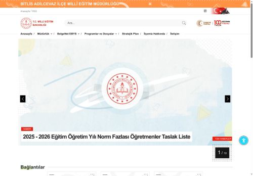 ADİLCEVAZ İLÇE MİLLÎ EĞİTİM MÜDÜRLÜĞÜ - MEB BİTLİS