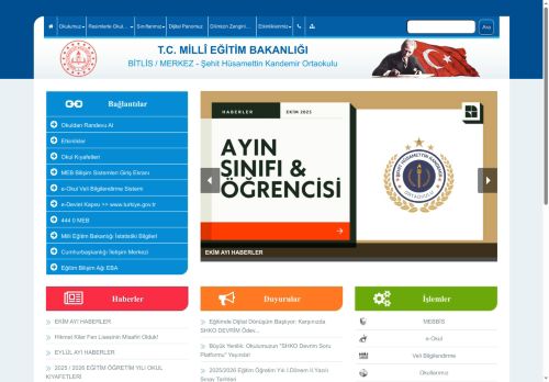 Şehit Hüsamettin Kandemir Ortaokulu - BİTLİS / MERKEZ