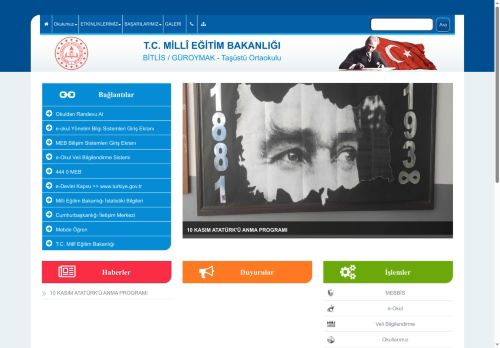 Taşüstü Ortaokulu - BİTLİS / GÜROYMAK