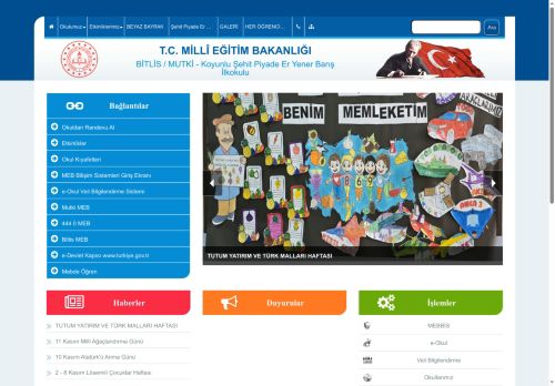 Koyunlu Şehit Piyade Er Yener Barış İlkokulu - BİTLİS / MUTKİ